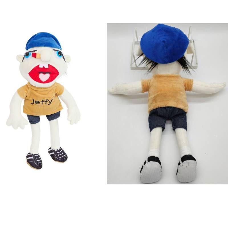 Jeffy Plush Toys Cosplay Boy Jeffy Puppet Soft Stuffed Doll Kids Birthday Gifts 15 inch