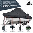 thumbnail image 5 of Knox CCC24-CH 22-24 ft. 600D Waterproof Center Console Boat Cover with Built-in Outboard Motor Cover, Charcoal Gray - 116 in. Beam, 5 of 7