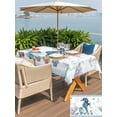 thumbnail image 4 of Outdoor Tablecloth with Umbrella Hole and Zipper, Coastal Seahorse Rectangle Table Cloth 60x84 Inch Waterproof Tablecloth, Nautical Starfish Shell Seaweed Anchor Picnic Table Cover for Patio Camping, 4 of 7