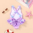 thumbnail image 4 of Happy Town Toddler Baby Girl Beach Bathing Suit Floral Sleeveless One-Piece Swimsuit With Bowknot, 4 of 8