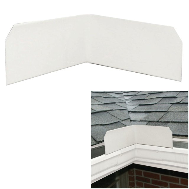 3Pack Aluminum Roof Valley Splash Shield Gutter Guard, White
