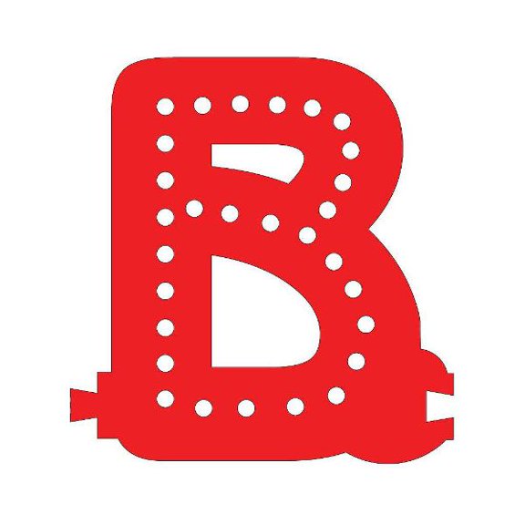 Smart LED Letter B - RED