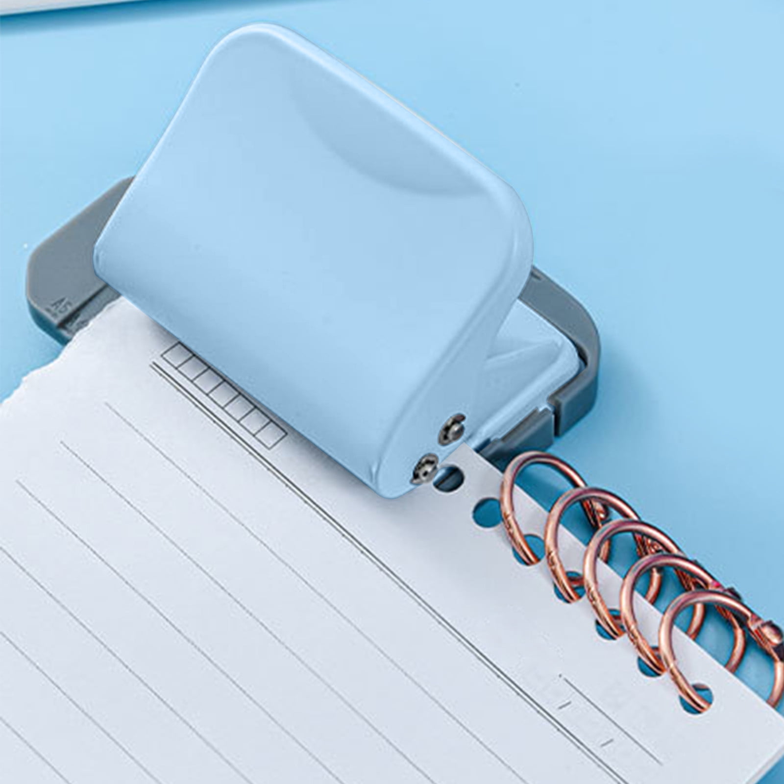 Specollect Clearance 4Pcs 6 Hole Punch, Loose Leaf Paper Puncher for A4/A5/B5 Size, Portable Handheld Metal Circle Punch Paper Puncher