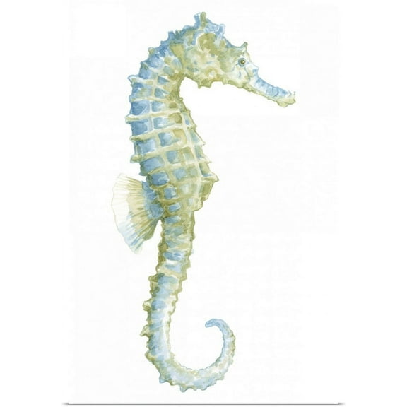 Great BIG Canvas | "Watercolor Seahorse I" Art Print - 20x30