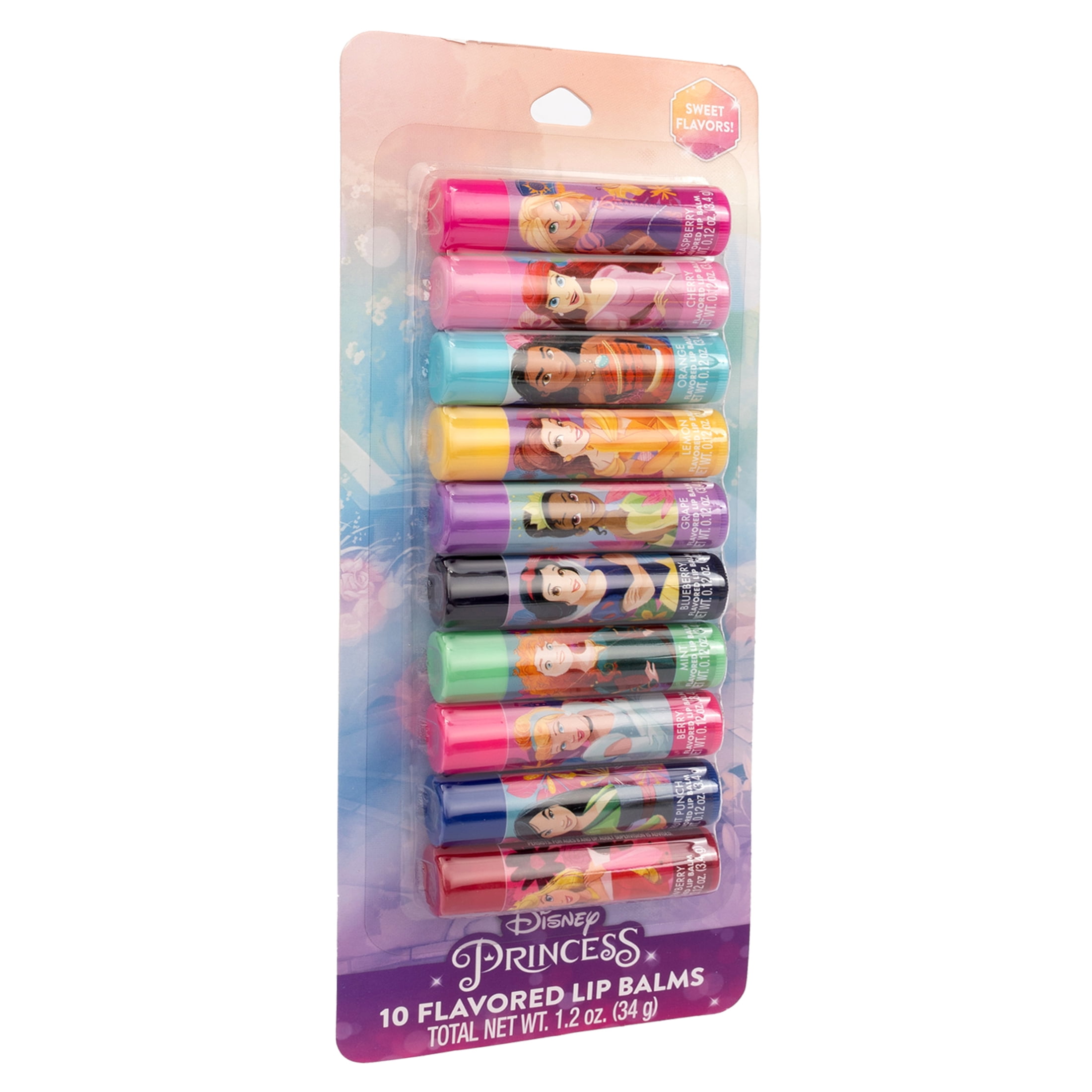 Disney Princess 10 Pack Assorted Lip Balm, 1.2 oz