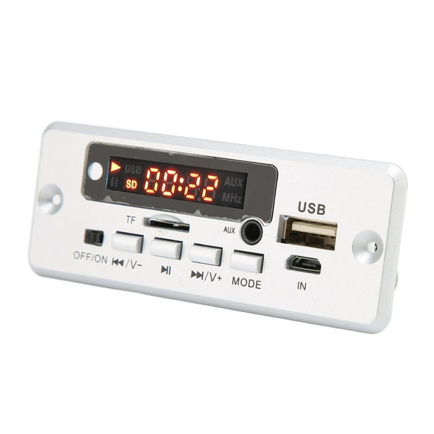 Tablero De Decodificación 12V 02EA Tablero De Decodificación De MP3 Con Entrada Auxiliar Puerto USB Compatible Con Tarjeta De Memoria Y Disco U