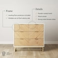 thumbnail image 3 of Nathan James Enloe Boho 3-Drawer Dresser for Bedroom, Wood Dresser with Deep Drawers, Metal Legs and Drawer Pulls, White, 3 of 5