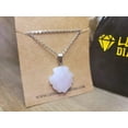thumbnail image 3 of Natural Handmade Crystal Necklace Silver Tone Rose Quartz Sea Shell Pendant Necklace, 3 of 9