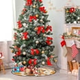 thumbnail image 4 of GZHJMY Pumpkin Stocking Christmas Tree Mat, Round Christmas Tree Stand Mat Decoration for Holiday Party Home Christmas Day Ornaments Floor Door, 28.3", 4 of 6