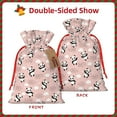 thumbnail image 2 of Pofeuu Panda Flying in the Sky (2) Print Burlap Bags with Drawstrings Drawstring Gift Bags Pouch Bag for Thankgiving Birthday Party Gift Wrapping Treats and Party Favors-Small, 2 of 9