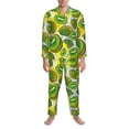 thumbnail image 3 of Yiaed Watercolor Kiwi Fruits Summer Print Men’s Pajamas Set - Long Sleeve Button Down Sleep Shirt and Pajama Bottoms Sleepwear Set Mens Pjs Sets Men's Pajama Bottoms-X-Large, 3 of 7