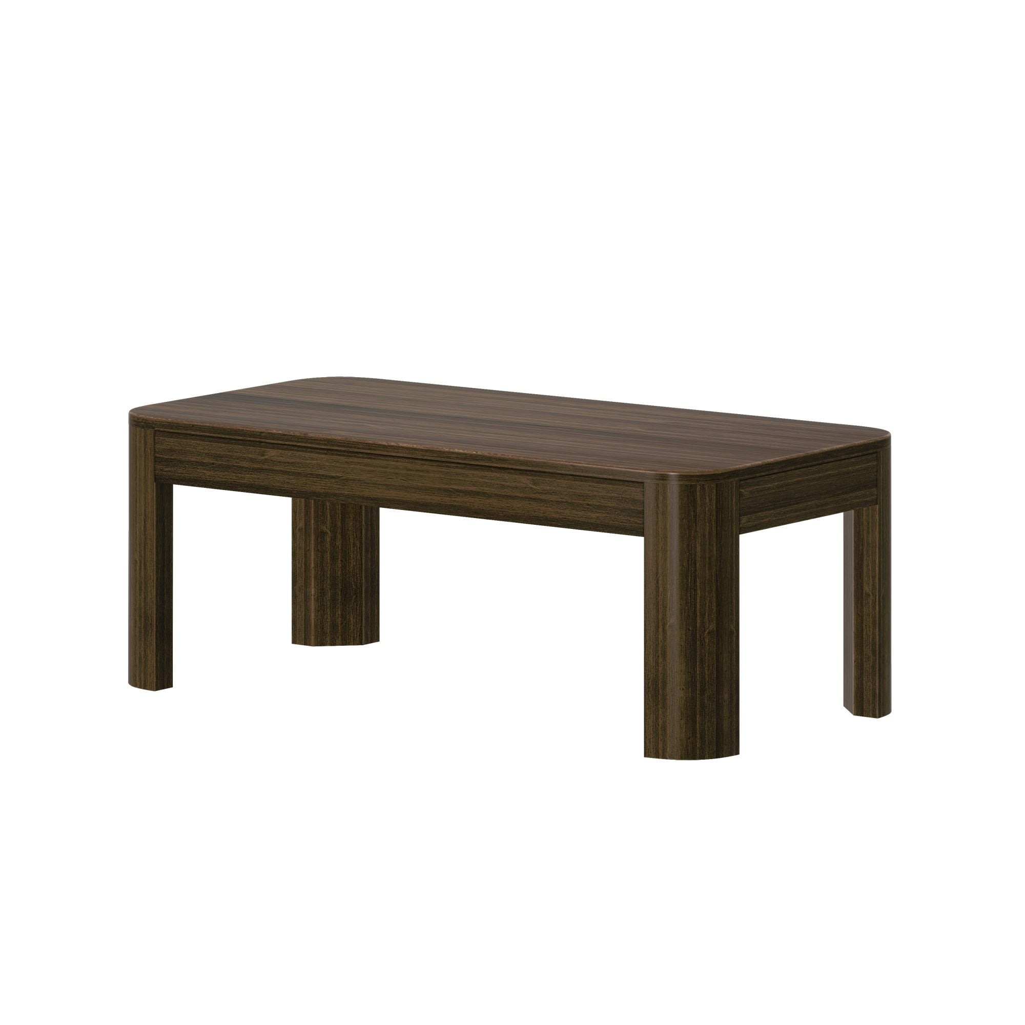 Plank+Beam Solid Wood 40" Modern Rectangular Coffee Table, Coffee Table for Living Room, Walnut