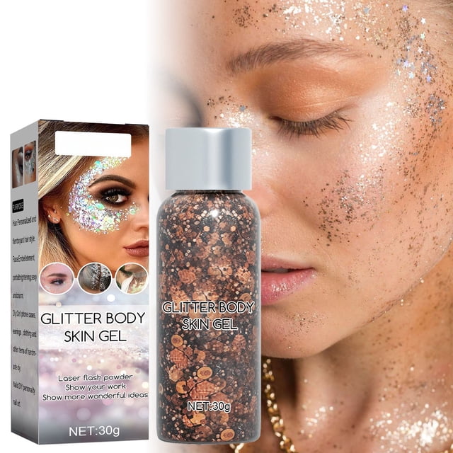 Sequin Gel Set Makeup Fish Scale Sequin Gel Glitter Stage Performance Eyeshadow Makeup Props Suitable For Festive Masquerade Birthday Makeup, Makeup Eye Shadow