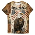 thumbnail image 6 of UngA 250 Anniversary USA Shirt Women Patriotic Eagle American Flag Cool Womens T Shirt (Beige,L), 6 of 7