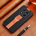 thumbnail image 2 of KADEM For Xiaomi Redmi Note 14 Pro 5G Case Leather TPU Acrylic Anti-Scratch Phone Cover - Orange, 2 of 5