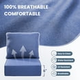 thumbnail image 2 of Jentlehouse Outdoor Deep Seat Cushion 24" X 24" X 6" for Patio Furniture,Outdoor Chair Cushions Water & Fade Resistant Patio Furniture Cushions for Wicker Chair, Sofa, Couch, Blue (Set of 5), 2 of 8