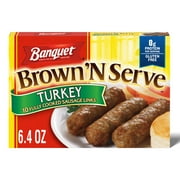 Banquet Brown 'N Serve Turkey Sausage Links, 6.4 oz (Frozen)