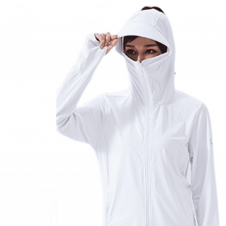 

Sunscreen Clothing Sun Protection Sunscreen Clothing with Pockets UPF 50+ Unisex Suitability Quick Drying Sunscreen Clothing for Outdoor(White XL)