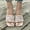 #357-Pink, variant on Wowcloth Women's Flat Beach Sandals – Casual Chain Decor Slip-On with Comfortable Design for Summer Outdoor Footwear