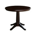 thumbnail image 3 of 36" Round Pedestal Dining Table with 2 San Remo Chairs - Mocha - 3 Piece Set, 3 of 4