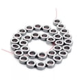 thumbnail image 2 of U8MO 16" Strd Non-magnetic Hematite Stone Beads Donut Loose Bead Frame Black 12x4mm, 2 of 3