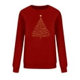 thumbnail image 4 of HOMBOM Christmas Sweatshirts for Women Light Up Cute Wine Crewneck Tree Merry Adults Sweatshirt Xmas, 4 of 6