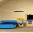 thumbnail image 2 of 2pcs Dollhouse Wall Coat Rack with Hooks Miniature Wall Hooks Rack Model Vintage Decor, 2 of 6