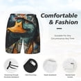 thumbnail image 3 of Fuzoiu Hip-Hop Duck Print Men's Swim Shorts,Quick-Dry Double-Layer Swim Trunks,Board Trunks,Beach Shorts Swimwear Bathing Suits-XX-Large, 3 of 6