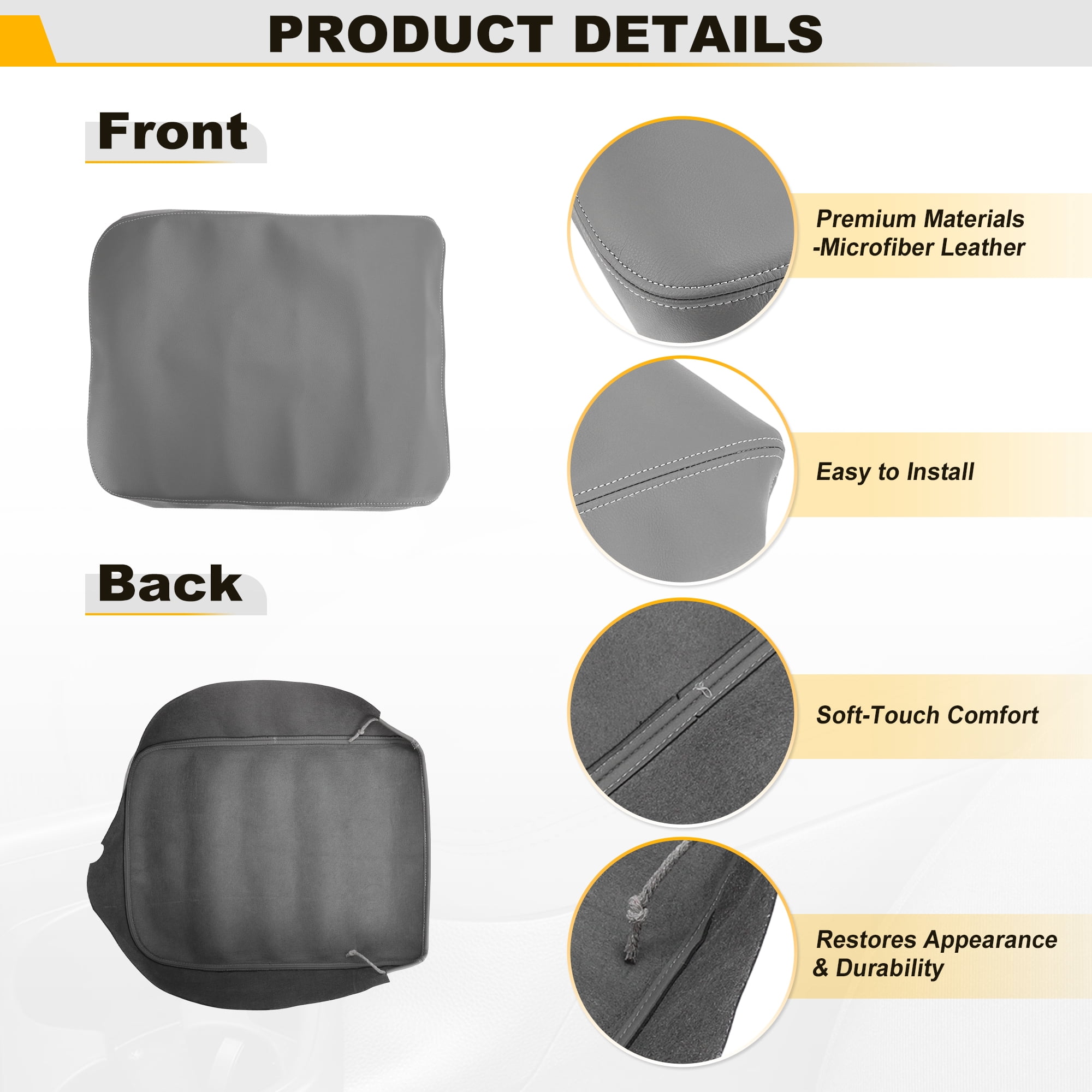 Unique Bargains Center Console Armrest Cover for Dodge for Ram 1500 2500 3500 2002-2008
