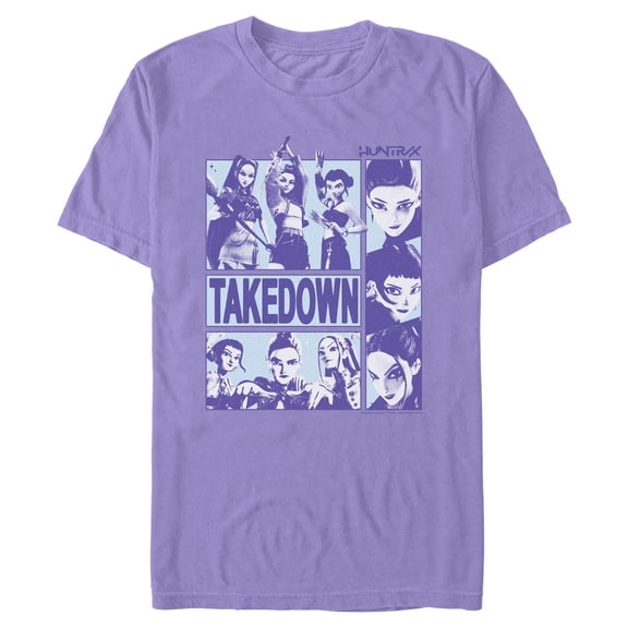 Mens KPop Demon Hunters Takedown Huntrix Logo T Shirt