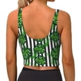thumbnail image 3 of Naloa Palm Greenery Sports Bras for Women, High Support Bra with Removable Pads, Comfortable - Large, 3 of 9