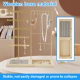 thumbnail image 4 of Jewelry Holder with Wood Base Multifunctional Jewelry Organizer Large Capacity Jewelry Stand Stable Jewelry Holder Organizer for Earring Necklace Ring Bracelets, 4 of 10