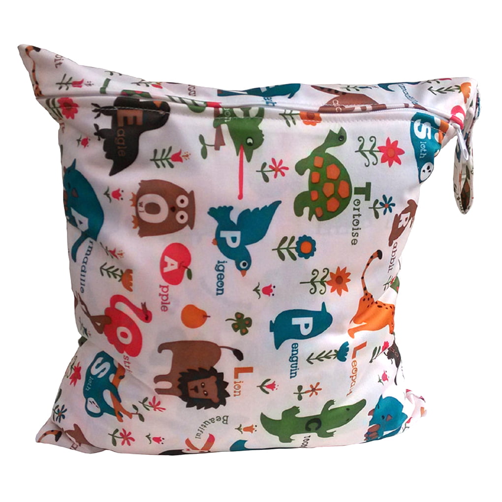 Fashion Newborn Zip Wet Dry Bag for Baby Cloth Diaper Nappy Pouch Reusable 