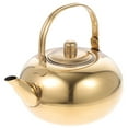 thumbnail image 4 of Thick Stainless Steel Tea Pot Insulated Kettle Thermal Teapot Water Pot for Kitchen Restaurant Hotel (Golden  2L), 4 of 6