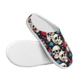 thumbnail image 3 of Fotbe rock record Skull artist Pattern Women's Fuzzy Curly Fur Memory Foam Loafer Slippers Indoor Outdoor Slippers Winter Home Shoes-40/41, 3 of 7