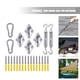 thumbnail image 3 of Greeniant Parasol a prueba de herrumbre Gancho de resorte Heavy Duty Toldo Toldo Hebilla Hamaca Hardware Tornillos Juego Hogar Viajar carpas M6, 3 of 6