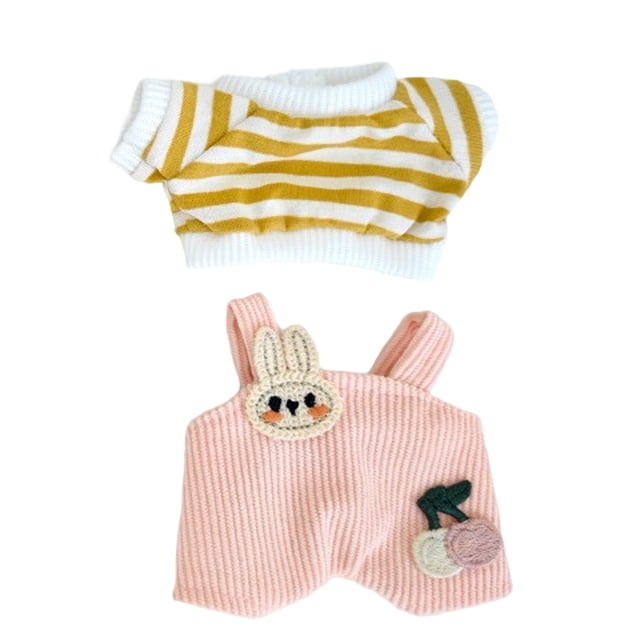Bewildely Conjunto de 2 piezas de ropa para muñecas de color rosa, bonito y práctico para vestir muñecas. Muñecas y casas de muñecas D