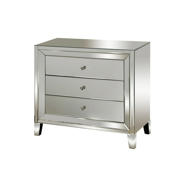 3 Drawer Mirrored Chest Walmart Com Walmart Com