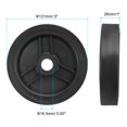 thumbnail image 2 of Unique Bargains 5" Universal Air Compressor Wheel with 0.7" Hole for Easy Mobility, Black, 2 of 5