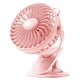 thumbnail image 1 of Mini ventilador USB, clip en 3 velocidades 360  degree portátil con batería recargable personal 1200 mAh para escritorio Cochecito Oficina de camping Rosado mayimx  Mini ventilador de escritorio, 1 of 2
