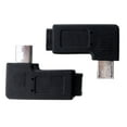 thumbnail image 2 of Posdou 1 Pair Right Left 90 Degree Angle Micro USB Male to Micro USB Female Adapter, 2 of 5