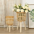 thumbnail image 5 of WASHWEPE Simple Natural Design Bamboo Flower Basket For Indoor Plant Placement 1Pcs 17.3X9.1In, 5 of 8
