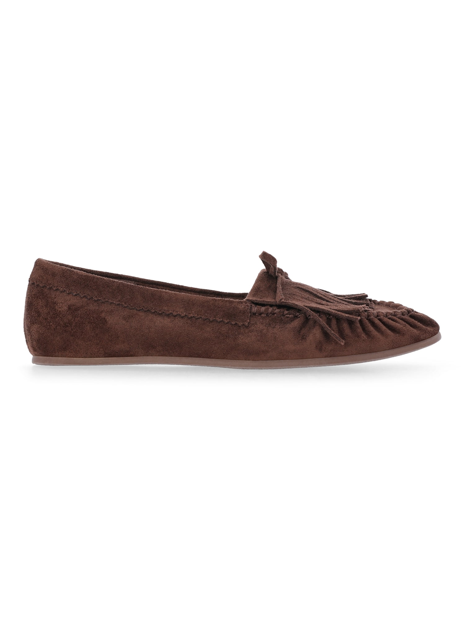 Time and Tru Women's Fringe Suede Moccasins