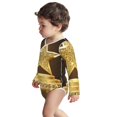 thumbnail image 3 of Xecao Golden Glitter And Light Print Baby unisex-baby Cotton Long-sleeve Bodysuits-2 Years, 3 of 6