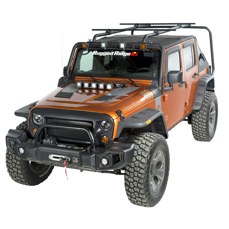 Rugged Ridge 11703.22 Sherpa Roof Rack Kit; 07-18 Jeep Wrangler