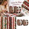 thumbnail image 2 of Christmas Precut Fabric Strips, 40pc Tree Snowflake Holly Plaid Fabric for DIY Quilting and Sewing, 2.56 x 44.09 in Craft Kit, 2 of 4
