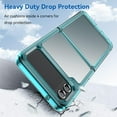 thumbnail image 5 of Case for Samsung Galaxy Z FILP 3 5G Case Slim Dropproof [Defend from Drop/Scratch/Slip/Fingerprint] Clear Acrylic Hard Back Soft TPU Bumper Hybrid Phone Cover for Samsung Z FILP 3 5G-Crystal Blue, 5 of 14