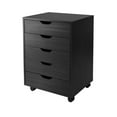 thumbnail image 2 of Halifax 5 Drawer Cabinet - Mobile Storage Cart for Office, Closet, Kitchen - Black, 2 of 2