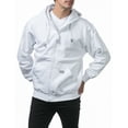 thumbnail image 3 of Pro Club Men's Heavyweight Full Zip Fleece Hoodiet-WHT-2XL, 3 of 3