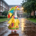 thumbnail image 4 of Ropa estilo impermeable para decoración de exteriores,impermeable decorativo para porche,estatua de jardín,atuendo con sombrero y paraguas para decoración de patio navideño, 4 of 9